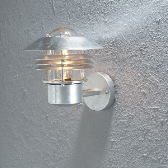 Konstsmide Modena Outdoor Modern Grill Lantern Up Light Galvanised Steel, IP44