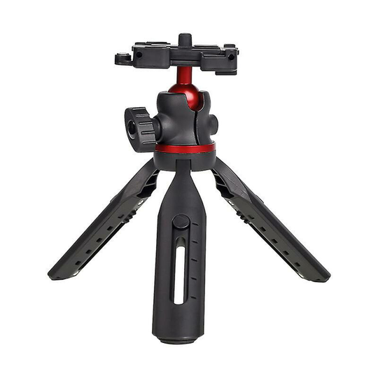 Heguyey - Height adjustable mini desktop tripod with folded phone holder