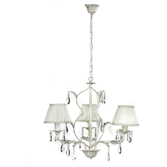 Onli Lighting - Onli Karen 3 Light Multi Arm Chandelier With Shades, Ivory
