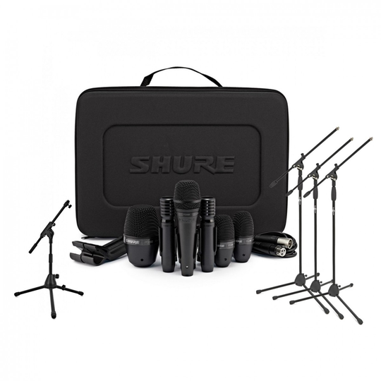 Shure PGADRUMKIT6 Drum Microphone Kit with Stands and Cables