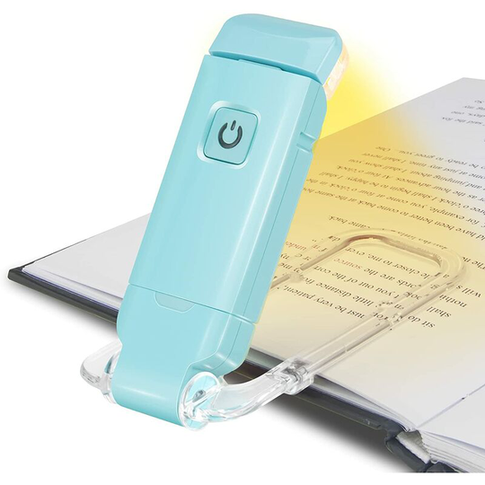 Aougo - usb Reading Lamp Rechargeable led Reading Lights with Reading Light for Reading in Bed Clamp 3 Levels Adjustable Brightness Foldable Mini