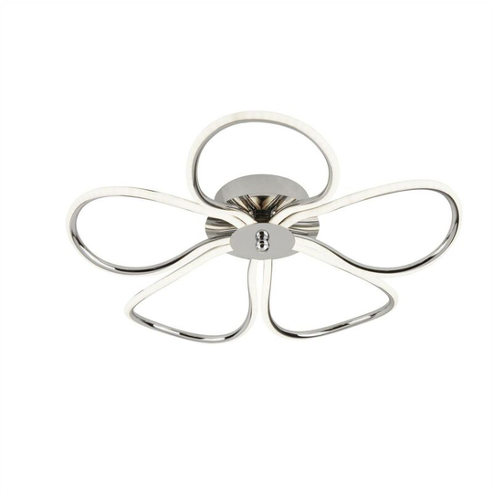 Searchlight Foliage - Integrated led 5 Light Semi Flush Chrome, White, Silver