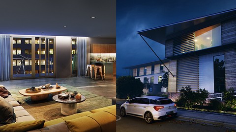 3ds Max + Vray: Interior & Exterior Night Renders