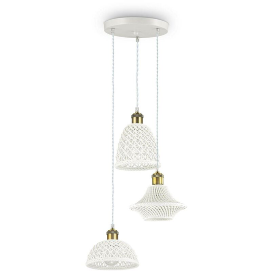 Ideal Lux Lighting - Ideal Lux Lugano - 3 Light Cluster Ceiling Pendant White