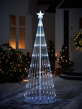 6Ft White Waterfall Led Outdoor Christmas Tree Light