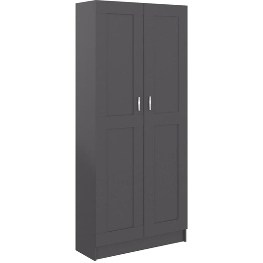 Book Cabinet Grey 82.5x30.5x185.5 cm Engineered Wood Vidaxl Grey