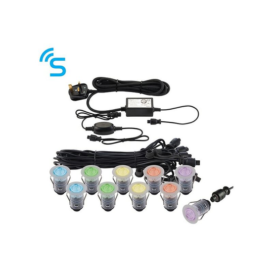 Saxby Smart IKON - Outdoor Recessed Ground Light Rgb IP67 0.75W Polished Stainless Steel