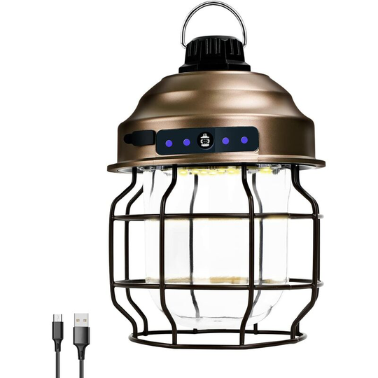 Outdoor LED Camping Lantern, 3600mAh Battery, Vintage Style Garden Decorations with 3 Lighting Modes, Outdoor Led Camping Lamp, Suitable for Camping,