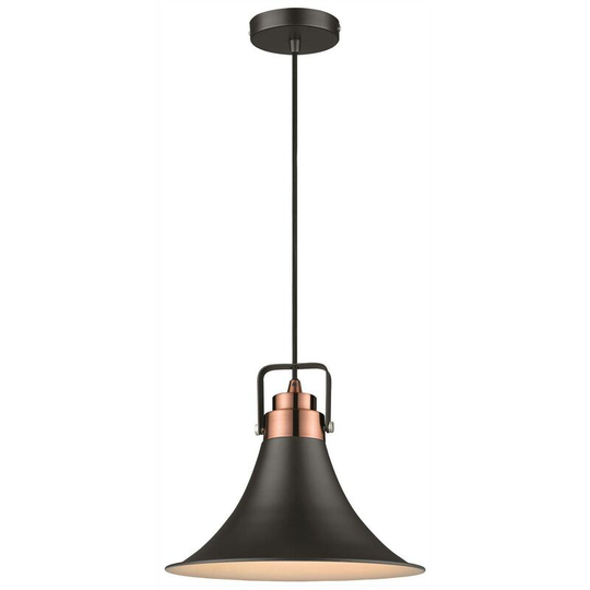 Clacton Matte Black 1-Light Pendant