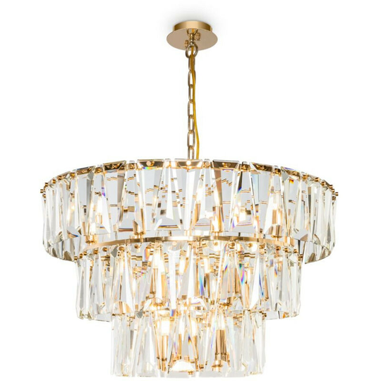 Maytoni Modern - Puntes Modern Puntes 3 Tier 18 Light Gold Pendant Ceiling Light