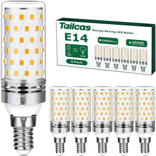 E14 LED Bulb 16W Warm White (100W Halogen Equivalent) E14 Edison Screw Light Bulb 3000K 1200lm Non Dimmable Flicker Free AC 220-240V for Chandelier,