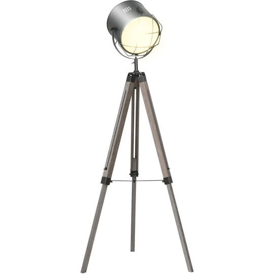 Tripod Floor Lamp Height Adjustable E27 Base for Living Room Bedroom - Grey - Homcom
