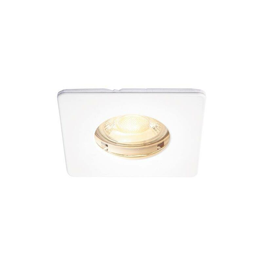 Saxby Speculo - led Fire Rated 1 Light Bathroom Recessed Downlight Matt White, Glass IP65