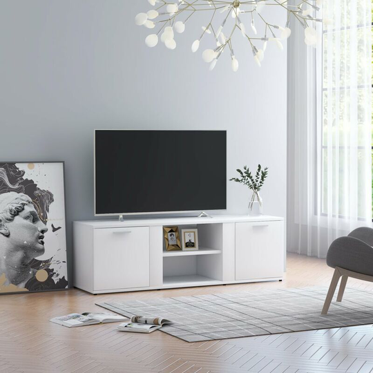 Tv Cabinet White 120x34x37 cm Chipboard FF801161_UK - Topdeal