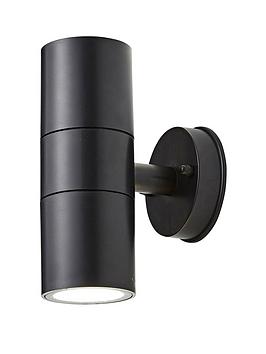 Newham 2 Light Up And Down Wall Light - Black