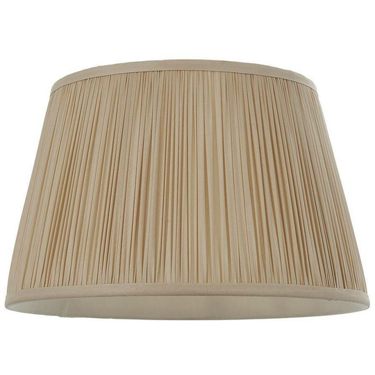 Endon Directory Lighting - Endon Freya - 1 Light Shade Light Oyster Silk, E27