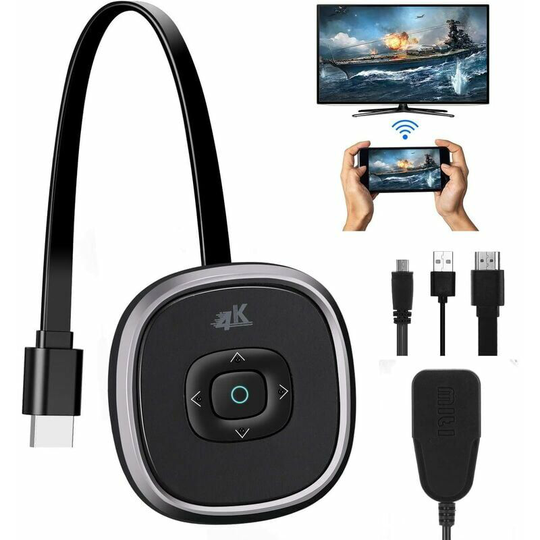 Bearsu - WiFi Display Dongle, Wireless hdmi Dongle 4K, Wireless hdmi Display Adapter WiFi Receiver Dongle 4K Streaming for Android/Windows/TV,