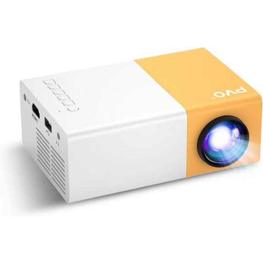 Joorrt - Mini Projector, Portable Cartoon Projector, Kids Gift, Outdoor Movie Projector, Pico led Video Projector for Home Theater Projector with usb