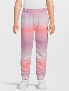 Boys, Nike Kids Girls Printed Club Jogging Bottoms - Light Pink, Light Pink, Size 2-3 Years