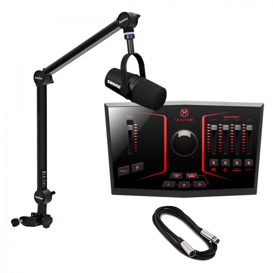 Shure MV7X and M-GAME Solo Streaming Bundle