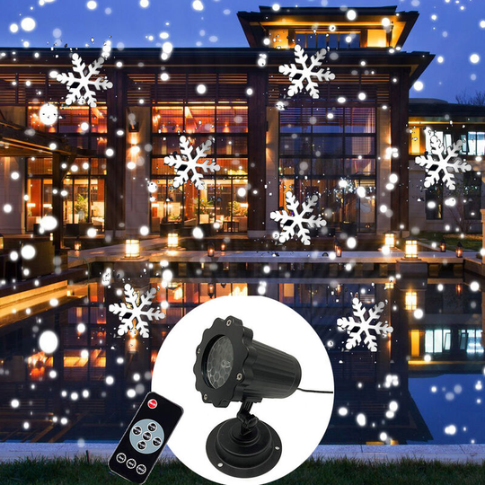 Led Snow Projector Snowfall Outdoor/Indoor IP65 Waterproof Snowflake Snow Lamp Deco For Christmas Party Wedding Evening Lawn