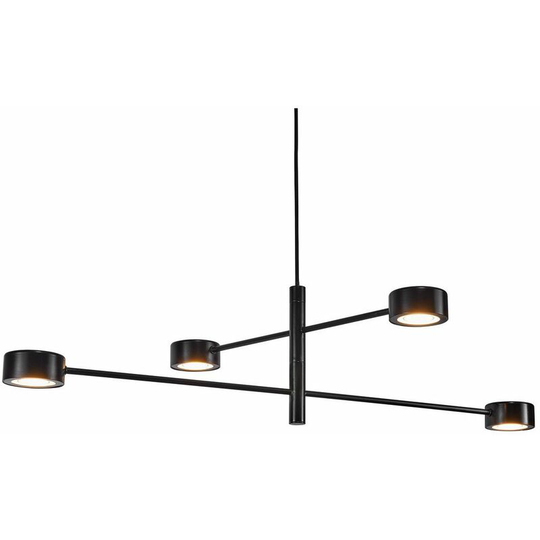 Nordlux Clyde led Dimmable Multi Arm Pendant Ceiling Light Black, 2700K