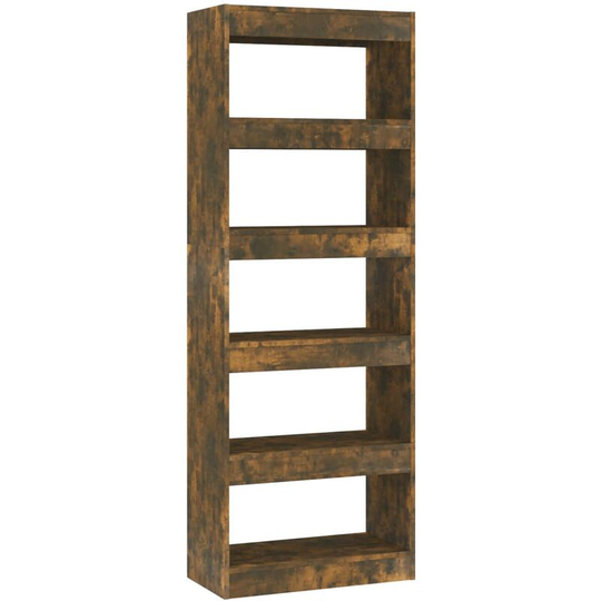 Book Cabinet/Room Divider Smoked Oak 60x30x166 cm Engineered Wood Vidaxl Brown