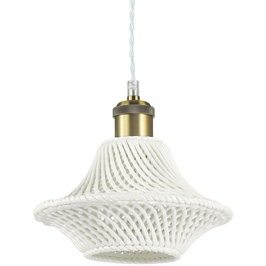 Ideal Lux Lugano - 1 Light Dome Ceiling Pendant Light White