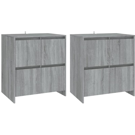 Sideboards 2 pcs Grey Sonoma 70x41x75 cm Engineered Wood Vidaxl Grey