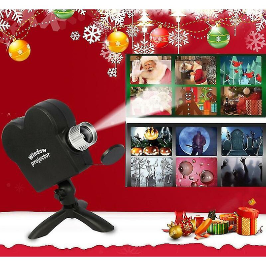 Christmas Halloween Projector 12 Movies Stage Disco Light Window Display Laser Lamp Wonderland Party Decor_ai eu Thsinde