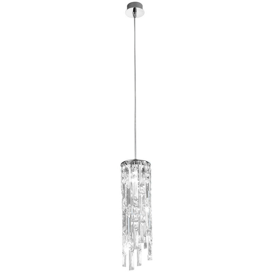 Kolarz Prisma Crystal Pendant Ceiling Light Chrome