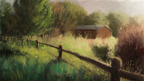Impressionism - Paint this Farmhouse with Oils or Acrylics