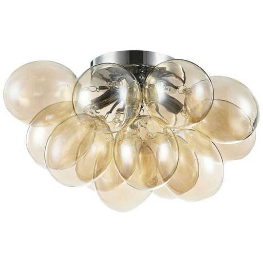 Balbo Semi Flush Ceiling Ceiling Lamp Nickel, 4 Light, G9
