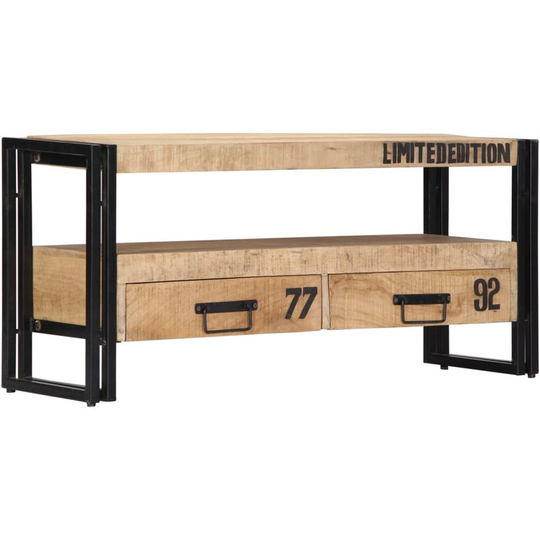 Hommoo - tv Cabinet 100x30x45 cm Solid Mango Wood VD14652