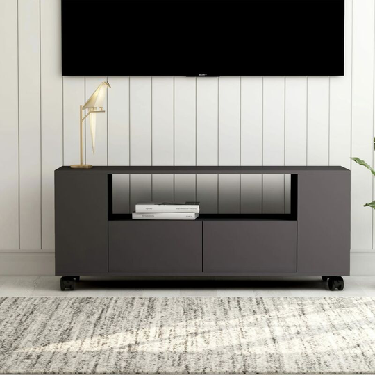 TV Cabinet Grey 120x35x43 cm Chipboard - Grey