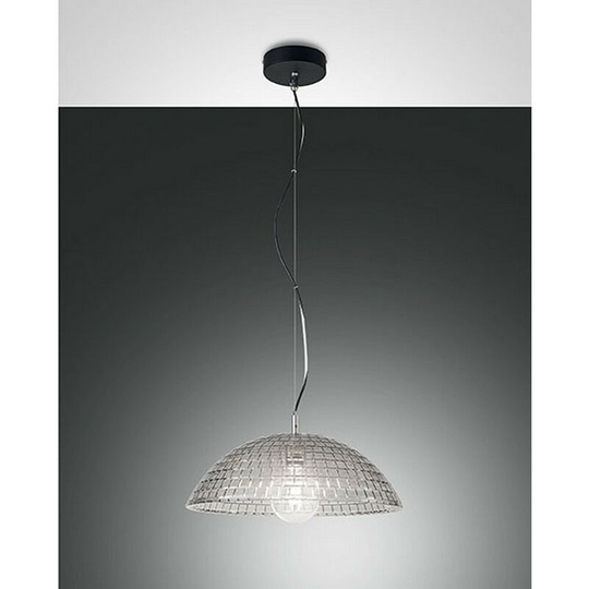 Fabas Luce Diamond Dome Pendant Ceiling Lights Transparent Grey Glass, E27