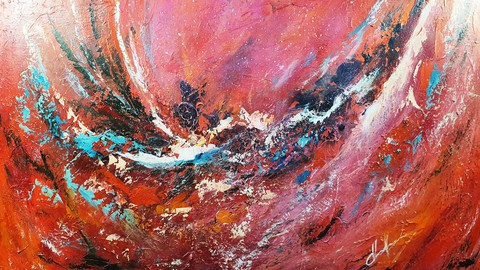 Expressionism Abstract Acrylic Art Painting 3D