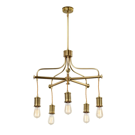 Elstead Lighting Douille 5 Light Chandelier Aged Brass
