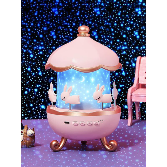 One Fire Baby Night Light Star Sky Projector, 8 Musics Musical and Luminous Night Light, Children's Night Light 360° Rotation + 6 Themes + Remote