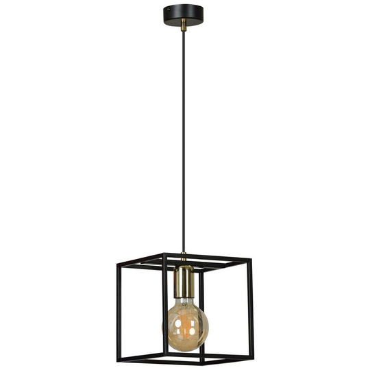 Emibig Karmen Black Wire Frame Pendant Ceiling Light 1x E27