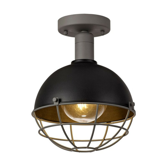 Ceiling, 1 Light E27, IP65, Matt Black, Grey - Luminosa Lighting