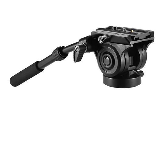 Superseller - Camera Camcorder Tripod Head Fluid Drag Pan/Tilt Head with Quick Release Plate Aluminum Alloy Support 5kg/11Lbs for Canon Nikon Sony A7