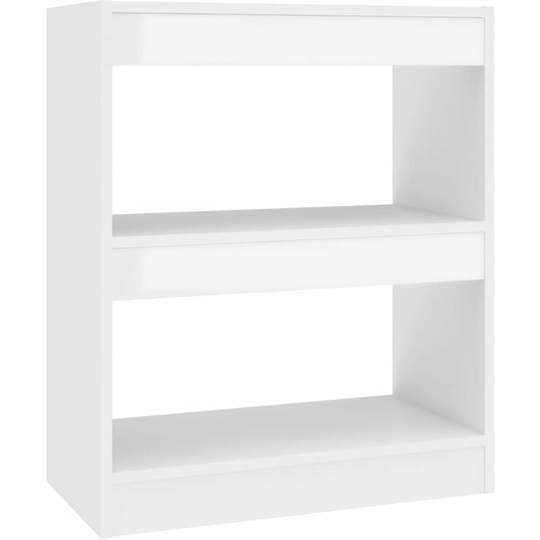 Book Cabinet/Room Divider High Gloss White 60x30x72 cm Vidaxl White