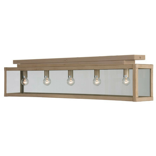 Linea Verdace Zenia 5 Light Semi Flush Light Beige Gold