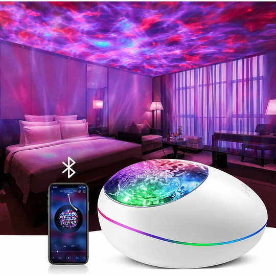 Qersta - Galaxy Projector, Night Light Projector Star Projector Bedroom Ocean Wave Projector Kids White Noise Music Bluetooth Starlight, Star
