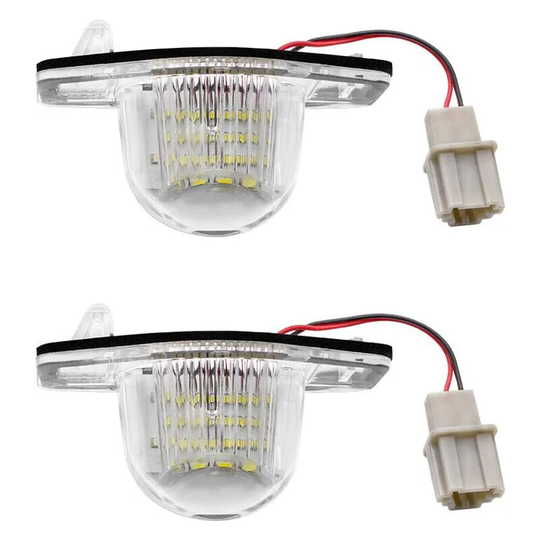 Aougo - led Auto License Plate Light Bulbs Super Bright 6000K Xenon White 18 smd Tail Lights for Crosstour/Ja/zZ/Insight/Odys/seY/Stream etc, 2pcs