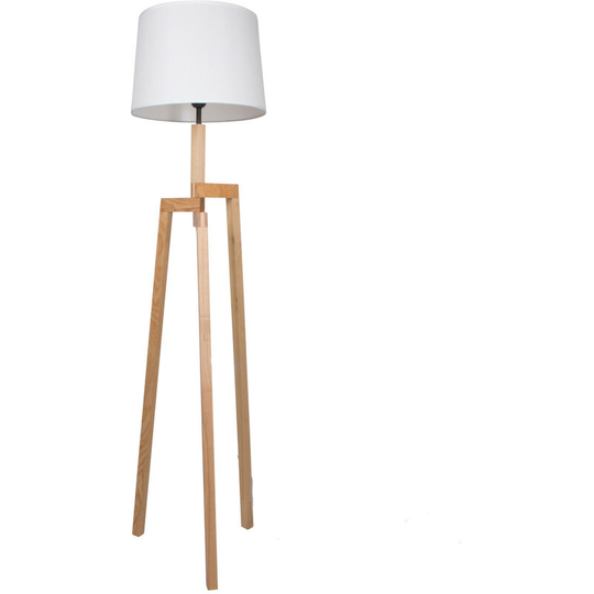 Sienna Lighting - Sienna Sabi Tripod Floor Lamp Wood Blank, Solid Fabric