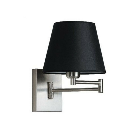 Larissa GUrkovo Sconce Wall Lamp 1 Light Metal Black Shade