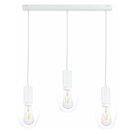 Keter Verre Bar Pendant Ceiling Light White, 60cm, 3x E27