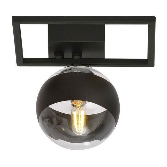 Emibig Imago Black CenterGlobe Ceiling Light with Clear,Black Glass Shades, 1x E14